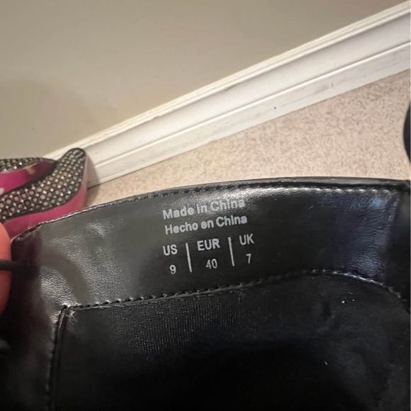 Aldo Black Heeled Lace-Up Boots - Picture 3 of 4